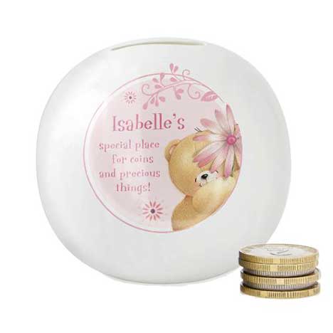 Personalised Forever Friends Big Flower Moneybox